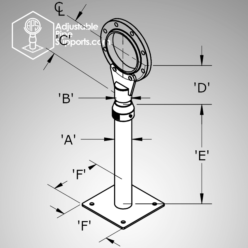 Flanged Riser Support FLANGE SUPPORT – AdjustablePipeSupports.com